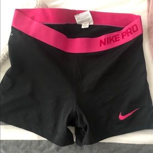 Nike pros w pink band